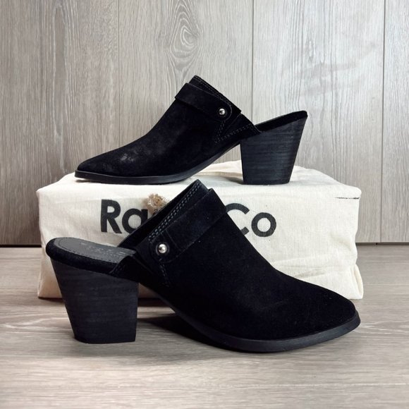 Rag & Co Grey Black Darcie Buckle Mules NWT Various Sizes - Picture 4 of 16